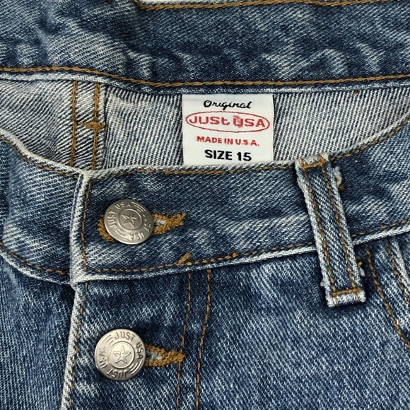 Vintage 90's Just USA Jeans Size 15 Button Fly - Picture 6 of 8
